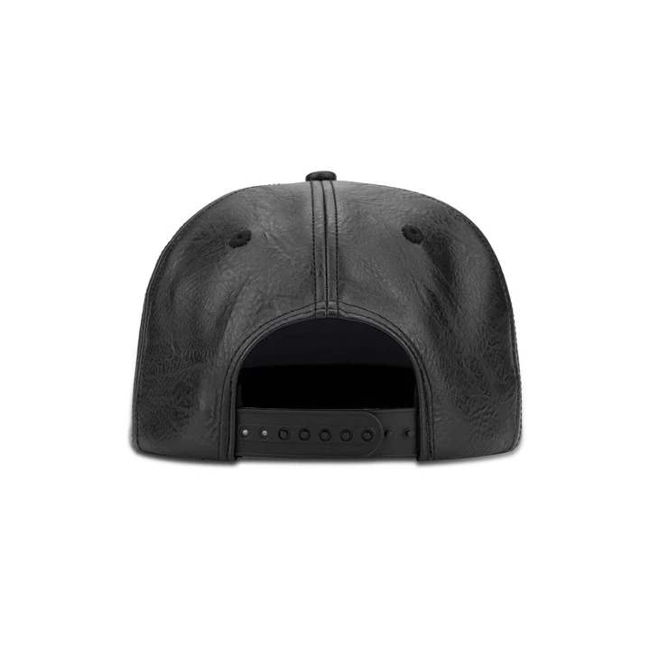 TCAP 5Panel Hat Leather Custom Logo Embroidered Basketball Cap